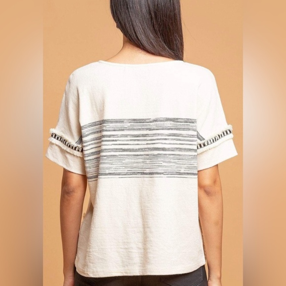 Anthropologie Eva‎ Franco Pocket T-Shirt - B&W Stripe Size XS - Picture 6 of 6